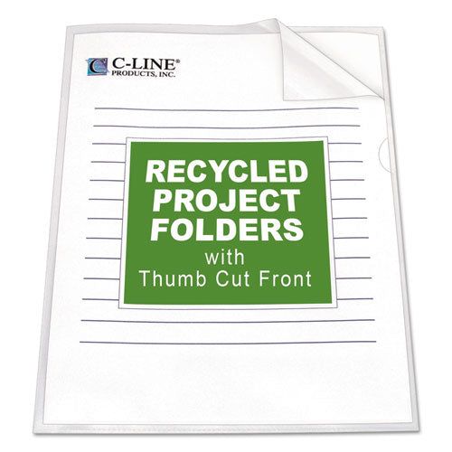 Poly Project Folders, Letter Size, Clear, 25/box.