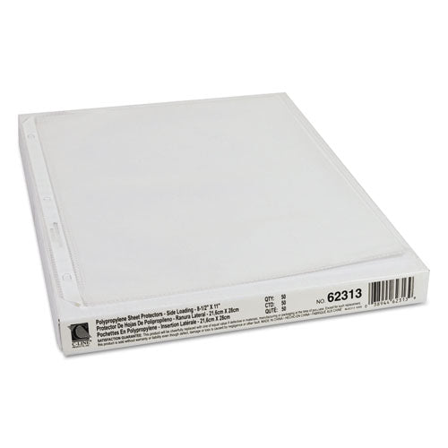 Side Loading Polypropylene Sheet Protectors, Clear, 2", 11 X 8.5, 50/box.