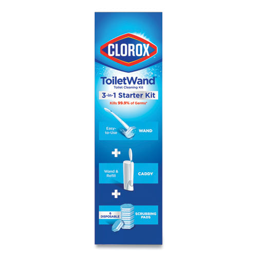 Toiletwand Disposable Toilet Cleaning System: Handle, Caddy And Refills, White, 6/carton.