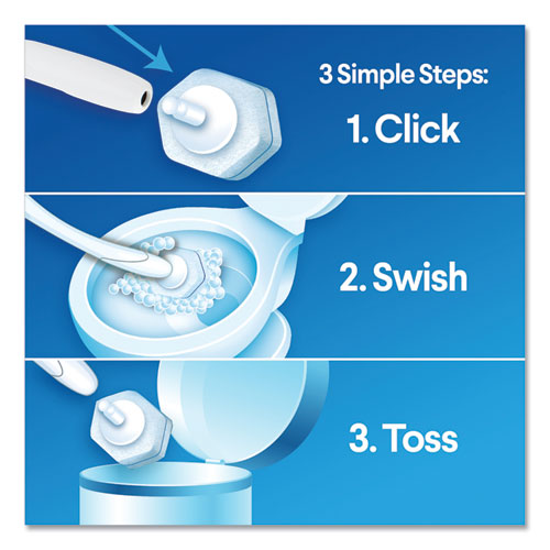 Toiletwand Disposable Toilet Cleaning System: Handle, Caddy And Refills, White.