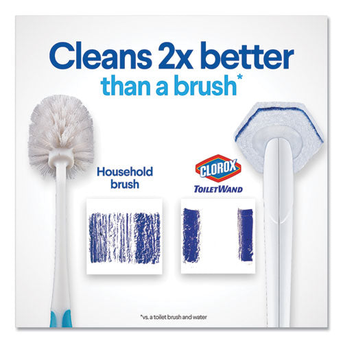 Toiletwand Disposable Toilet Cleaning System: Handle, Caddy And Refills, White.