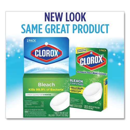 Ultra Clean Toilet Tablets Bleach, 3.5 Oz Tablet, 2/pack, 6 Packs/carton.