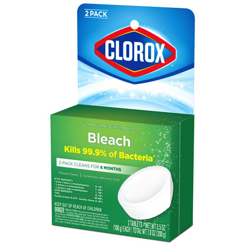 Ultra Clean Toilet Tablets Bleach, 3.5 Oz Tablet, 2/pack, 6 Packs/carton.