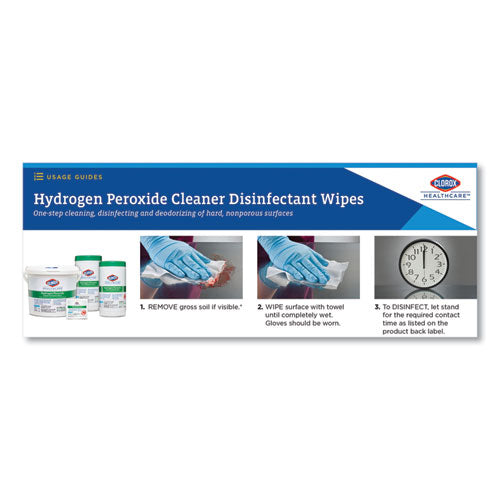 Hydrogen Peroxide Cleaner Disinfectant Wipes, 5.75 X 6.75, Unscented, White, 155/canister, 6 Canisters/carton