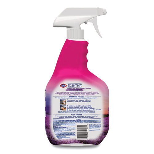 Scentiva Multi Surface Cleaner, Tuscan Lavender And Jasmine, 32 Oz, Spray Bottle.