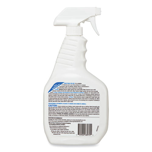 Bleach Germicidal Cleaner, 32 Oz Spray Bottle, 6/carton.