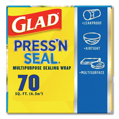 Press'n Seal Food Plastic Wrap, 70 Square Foot Roll, 12 Rolls/carton.