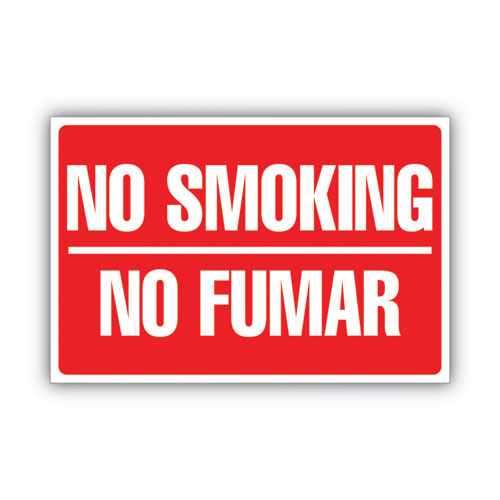 Two-sided Signs, No Smoking/no Fumar, 8 X 12, Red.