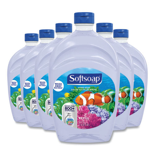 Liquid Hand Soap Refills, Fresh, 50 Oz, 6/carton.