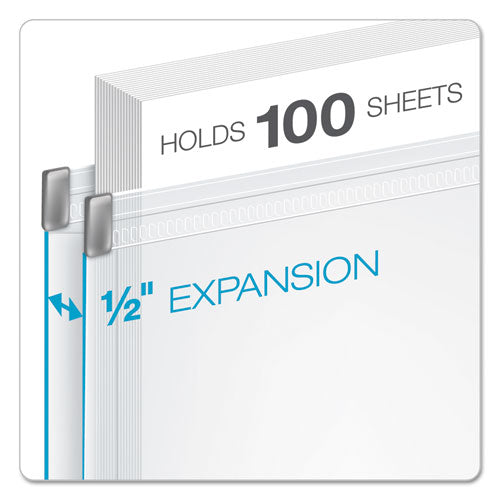 Expanding Zipper Binder Pockets, 8.5 X 11, Clear, 3/pack.