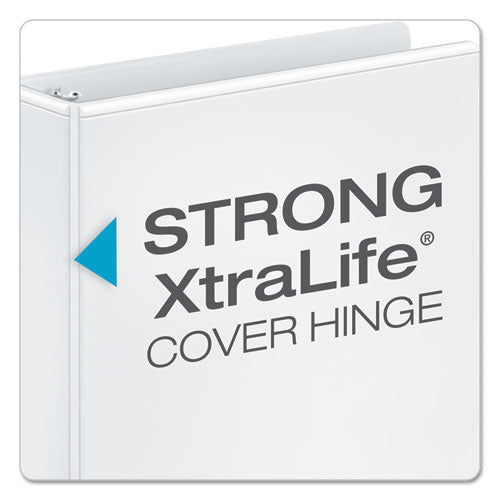 Performer Clearvue Slant-d Ring Binder, 3 Rings, 3" Capacity, 11 X 8.5, White.