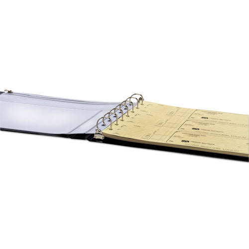 Check Binder Seven-ring D-ring Reference, 7 Rings, 1" Capacity, Black.