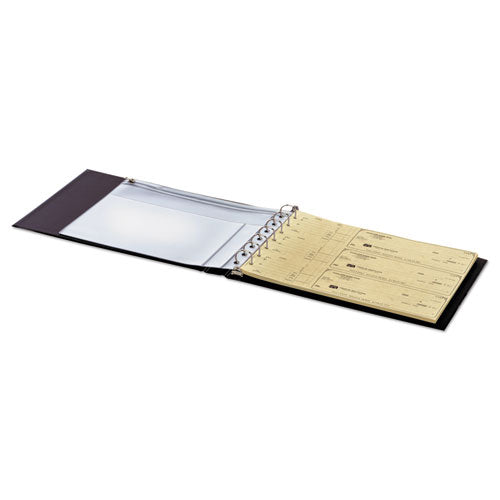 Check Binder Seven-ring D-ring Reference, 7 Rings, 1" Capacity, Black.