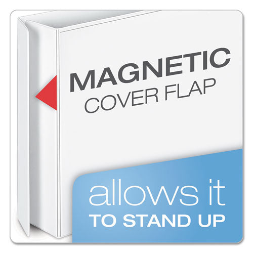 Freestand Easy Open Locking Slant-d Ring Binder, 3 Rings, 4" Capacity, 11 X 8.5, White.