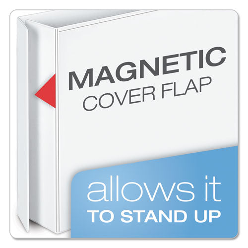 Freestand Easy Open Locking Slant-d Ring Binder, 3 Rings, 5" Capacity, 11 X 8.5, White.