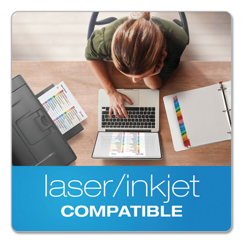 Onestep Printable Table Of Contents And Dividers - Double Column, 52-tab, 1 To 52, 11 X 8.5, White, 1 Set.