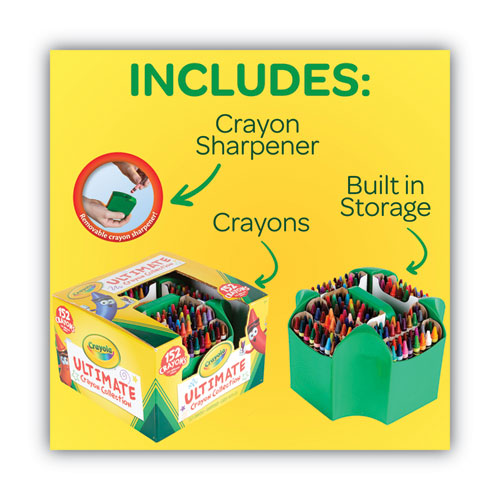 Ultimate Crayon Case, Sharpener Caddy, 152 Colors.