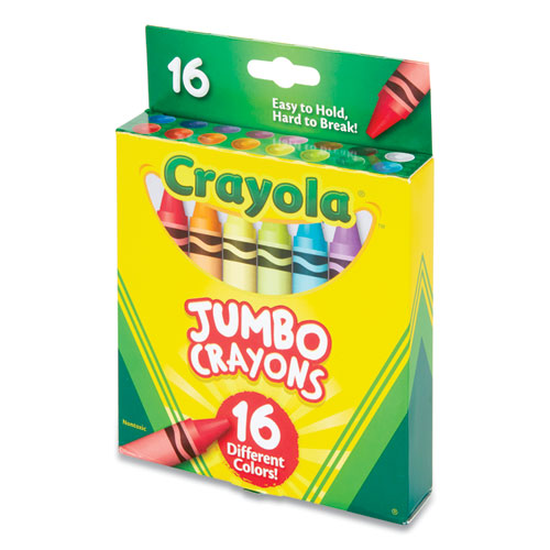 Jumbo Crayons, Assorted, 16/box.