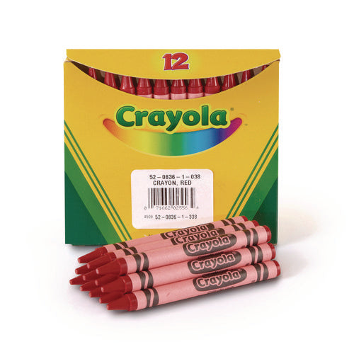 Bulk Crayons, Red, 12/box.