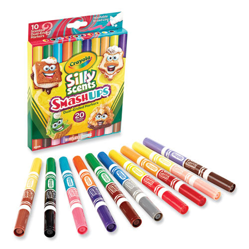 Silly Scents Smash Up Dual Ended Markers, Broad Tip, Assorted, 10/pack.