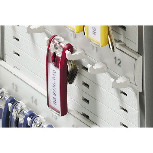 Locking Key Cabinet, 36-key, Brushed Aluminum, Silver, 11.75 X 4.63 X 11.