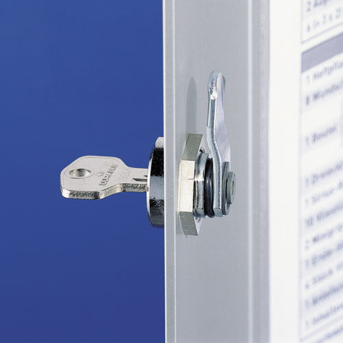 Locking Key Cabinet, 72-key, Brushed Aluminum, Silver, 11.75 X 4.63 X 15.75.