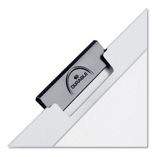 Duraclip Report Cover, Clip Fastener,  8.5 X 11,Clear/black, 5/pack