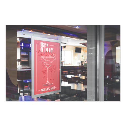 Duraframe Sun Sign Holder, 11 X 17, Silver Frame, 2/pack.