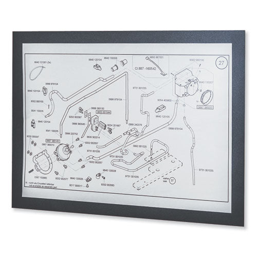 Duraframe Magnetic Sign Holder, 5.5 X 8.5, Black Frame, 2/pack.