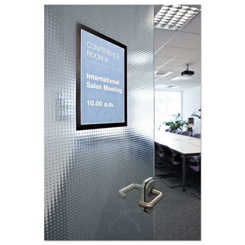 Duraframe Sign Holder, 8.5 X 11, Black Frame, 2/pack.
