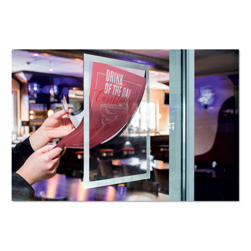 Duraframe Sign Holder, 8.5 X 11, Silver Frame, 2/pack.