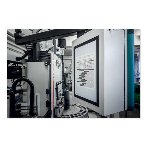 Duraframe Magnetic Sign Holder, 8.5 X 11, Black Frame, 2/pack.