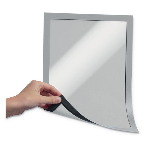 Duraframe Magnetic Sign Holder, 8.5 X 11, Silver Frame, 2/pack.