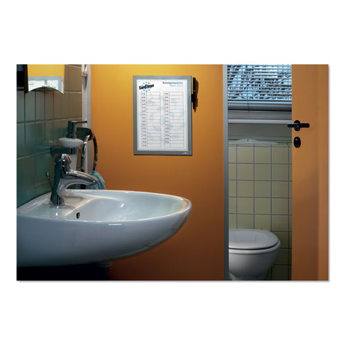 Duraframe Note Sign Holder, 8.5 X 11, Silver Frame.