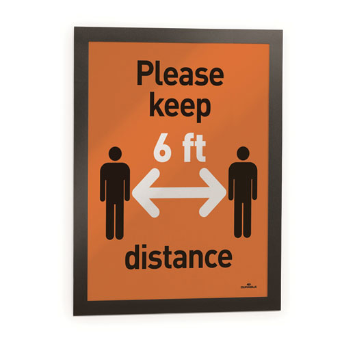 Duraframe Sign Holder, 5.5 X 8.5, Black Frame, 2/pack.