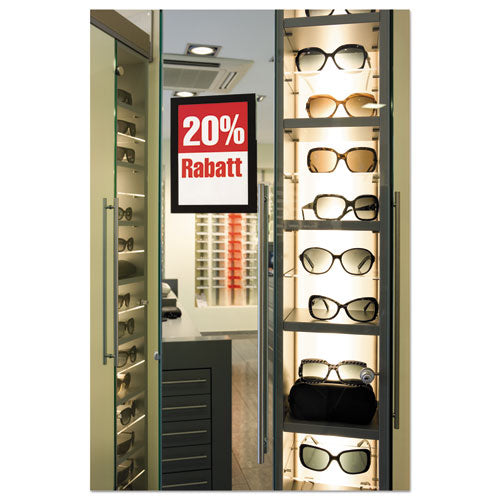 Duraframe Sign Holder, 5.5 X 8.5, Black Frame, 2/pack.