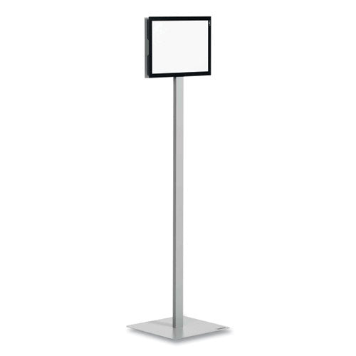 Info Stand Basic Floor Stand, 51.57" Tall, Black Stand, 8.5 X 11 Face.