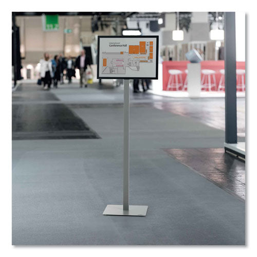 Info Basic Floor Stand, 55.31" Tall, Black Stand, 11 X 17 Face.