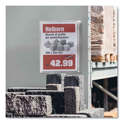 Self-adhesive Water-resistant Sign Holder, 11 X 17, Clear Frame, 5/pack.