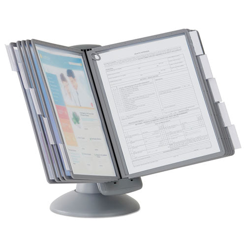 Sherpa Motion Desk Reference System, 10 Panels, Gray Borders.