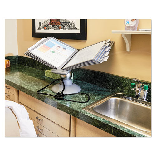 Sherpa Motion Desk Reference System, 10 Panels, Gray Borders.