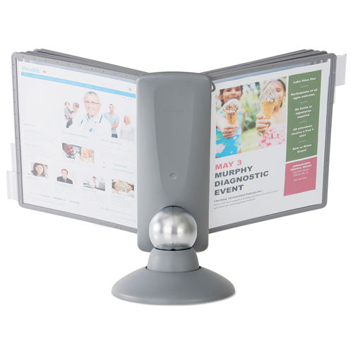 Sherpa Motion Desk Reference System, 10 Panels, Gray Borders.