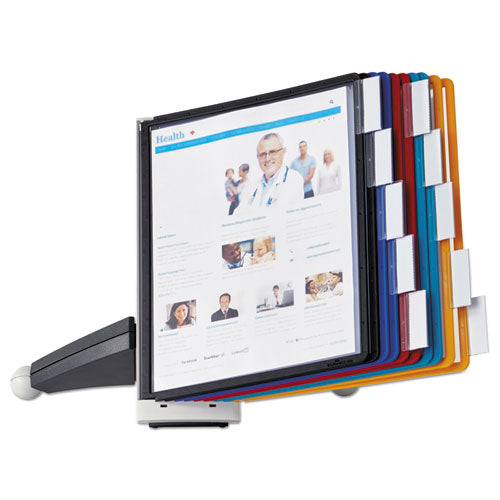 Sherpa Desk Reference System, 10 Panels, 10 X 5.63 X 13.88, Assorted Borders.