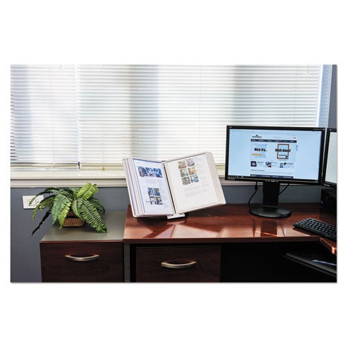 Sherpa Desk Reference System, 10 Panels, 10 X 5.88 X 13.5, Gray Borders.