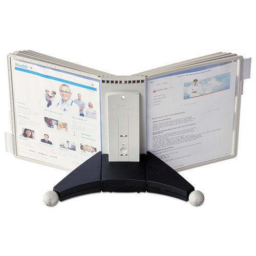 Sherpa Desk Reference System, 10 Panels, 10 X 5.88 X 13.5, Gray Borders.