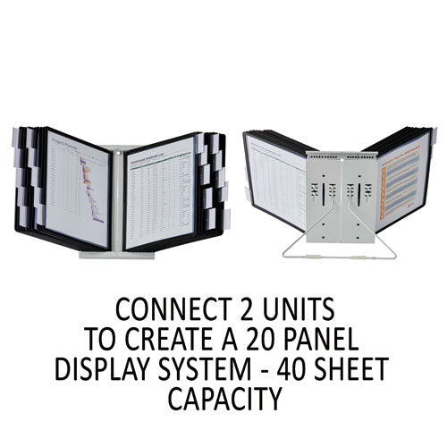 Instaview Expandable Desktop Reference System, 10 Panels, Black Borders.