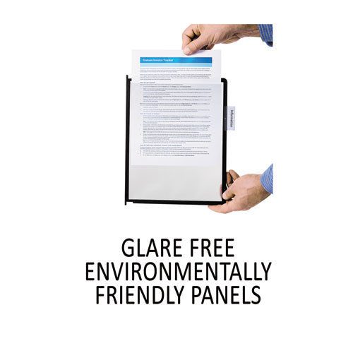 Instaview Expandable Desktop Reference System, 10 Panels, Black Borders.