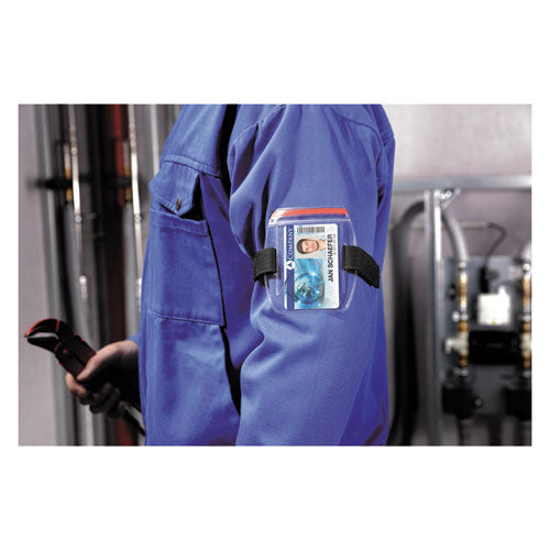 Card Holder Outdoor Secure, Vertical, 3.42" X 2.12", Clear, 10/box.