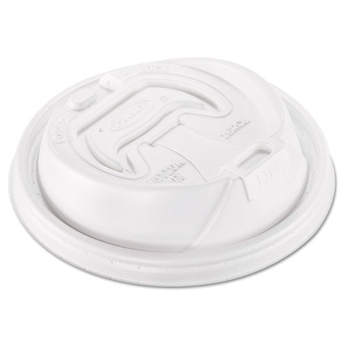 Optima Reclosable Lid, Fits 12 Oz To 24 Oz Foam Cups, White, 100 Pack, 10 Packs/carton