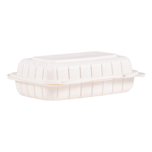Proplanet Hinged Lid Containers, Hoagie Container, 6.5 X 9 X 2.8, White, Plastic, 200/carton